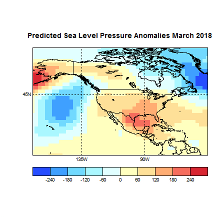 Prognose Bodendruck März 2018 Nordamerika