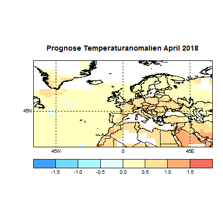 Prognose Temperatur April 2018 Europa neu