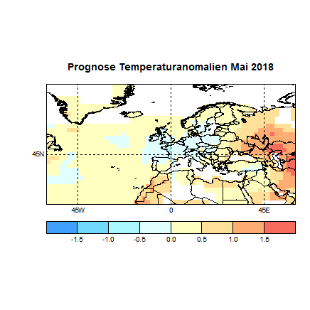 Prognose Temperatur Mai 2018 Europa neu
