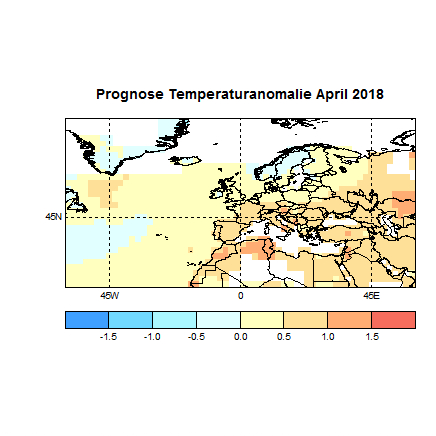 Prognose April 2018 Temperatur Europa neu
