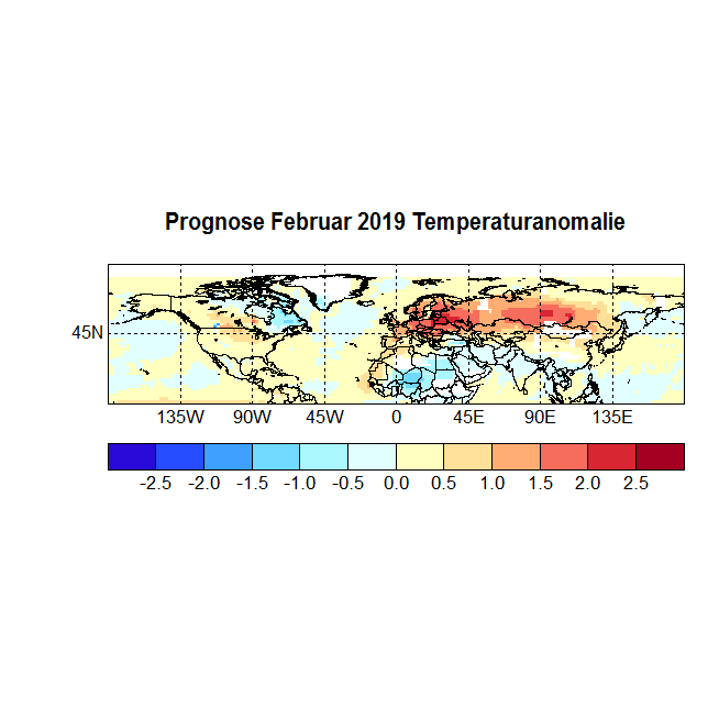 Prognose Februar 2019 Temperatur NH Bild aus April-Sept