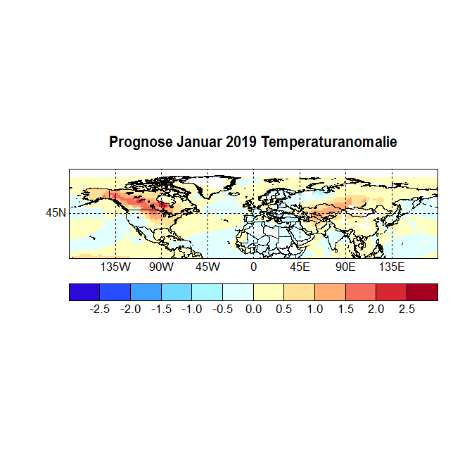Prognose Januar 2019 Temperaturanomalie