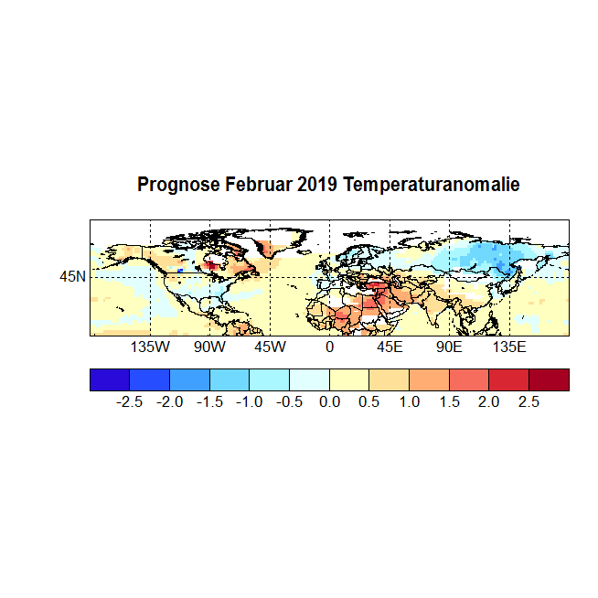 Prognose Februar 2019 Temperatur aus Strat