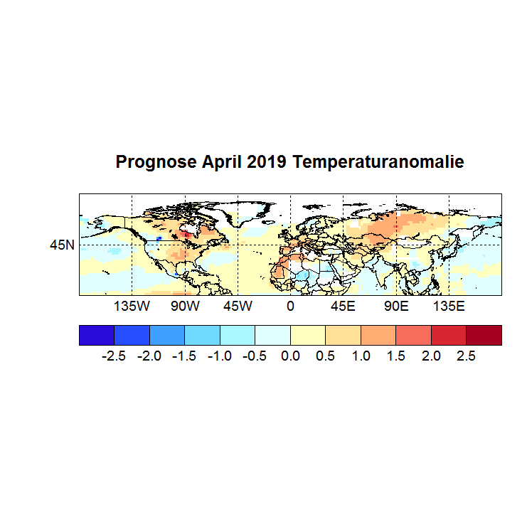 Prognose April 2019 Temperatur NH Bild aus Jan