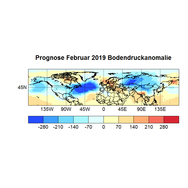 Prognose Februar 2019 Bodendruck NH Bild aus Jan