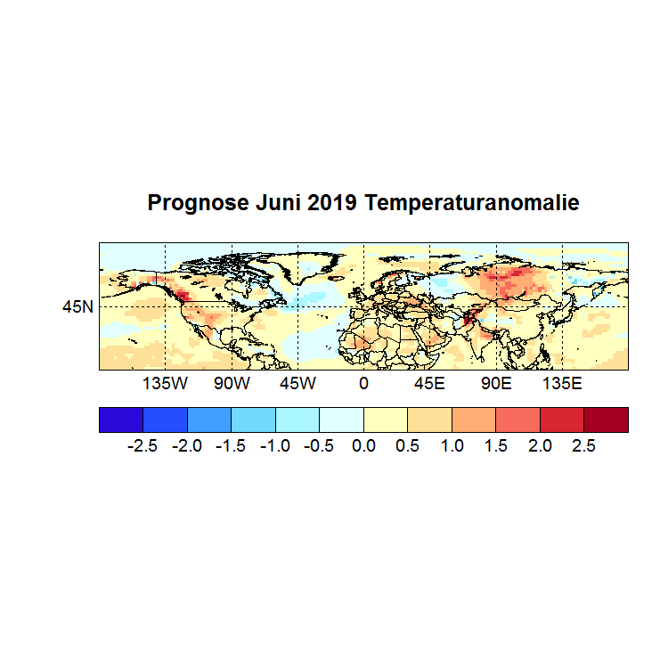 Prognose Juni 2019 Temperatur NH Bild aus April