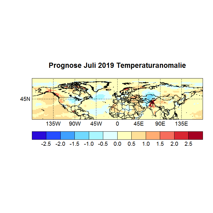 Prognose Juli 2019 Temperatur NH Bild aus Mai