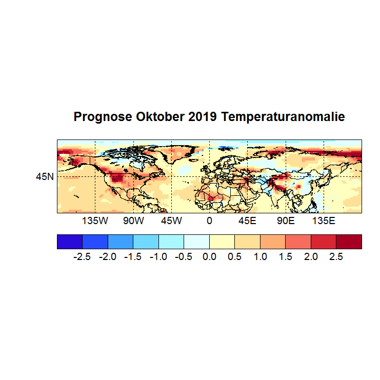 Prognose Oktober 2019 Temperatur NH Bild aus August