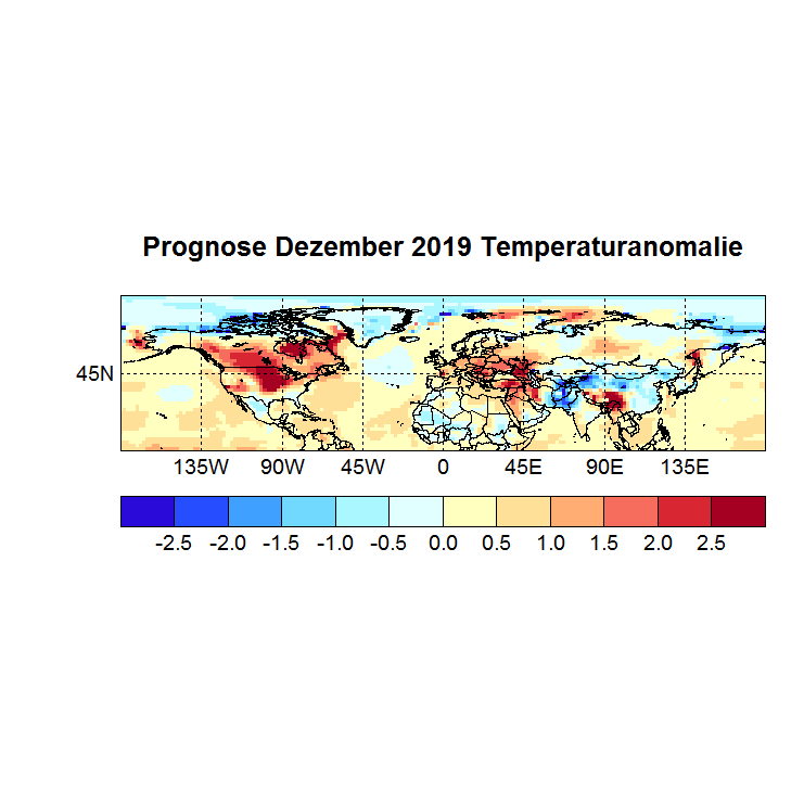 Prognose Dezember 2019 Temperatur NH Bild aus Sept