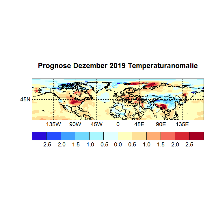 Prognose Dezember 2019 Temperatur NH Bild aus Okt