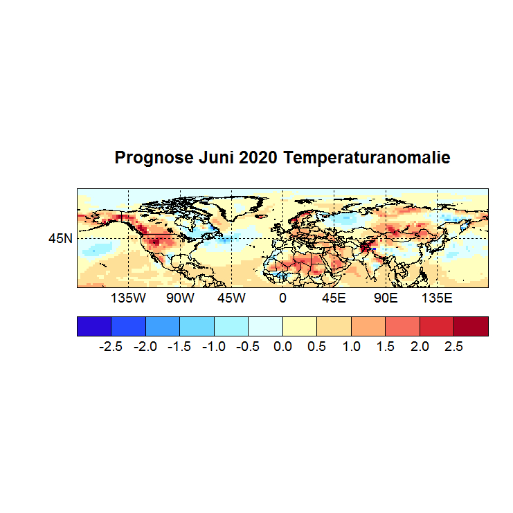 Prognose Juni 2020 Temperatur NH Bild aus Mai